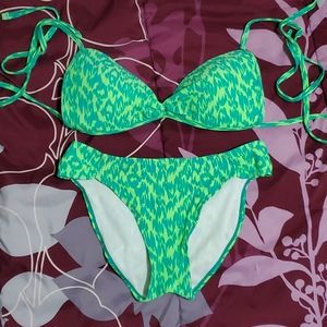 Cheetah print bikini L and S